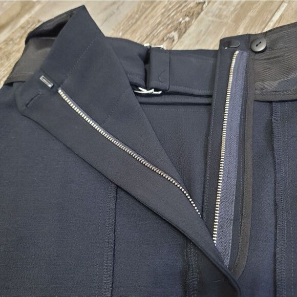 A.L.C. Navy Bronx Belted Straight Wool-Blend Skirt Size 2 - Picture 7 of 10